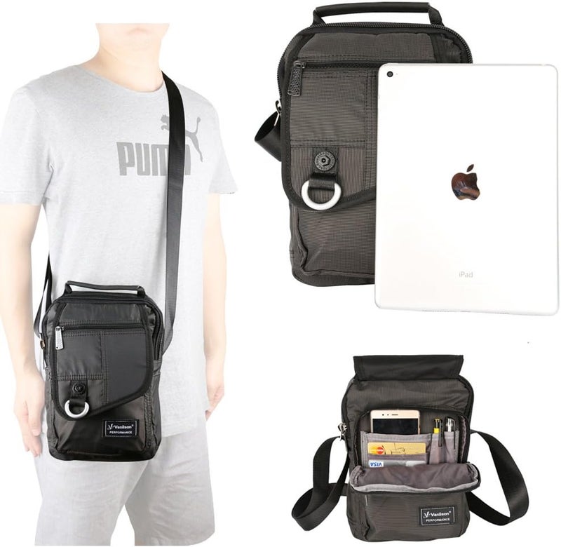 Vanlison Vertical Messenger Bag, Crossbody Bag, Shoulder Bag Work Satchel for iPad Tablet Kindle - Image 2